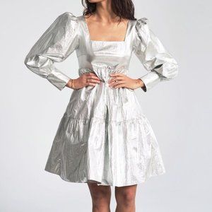 Rachel Antonoff Silver Empire Dress